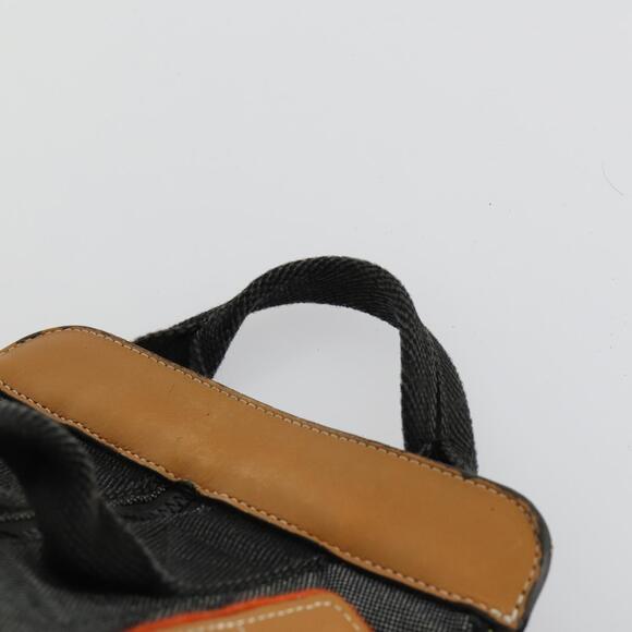 LOEWE Eye Nature Convertible Backpack Canvas Leather Gray Silver Auth bs31537 main image 5